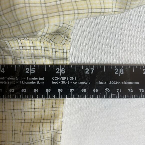 Eddie Bauer Button Down Shirt XL Tall Yellow Plaid Long Sleeve Relaxed Fit XLT - Picture 5 of 9